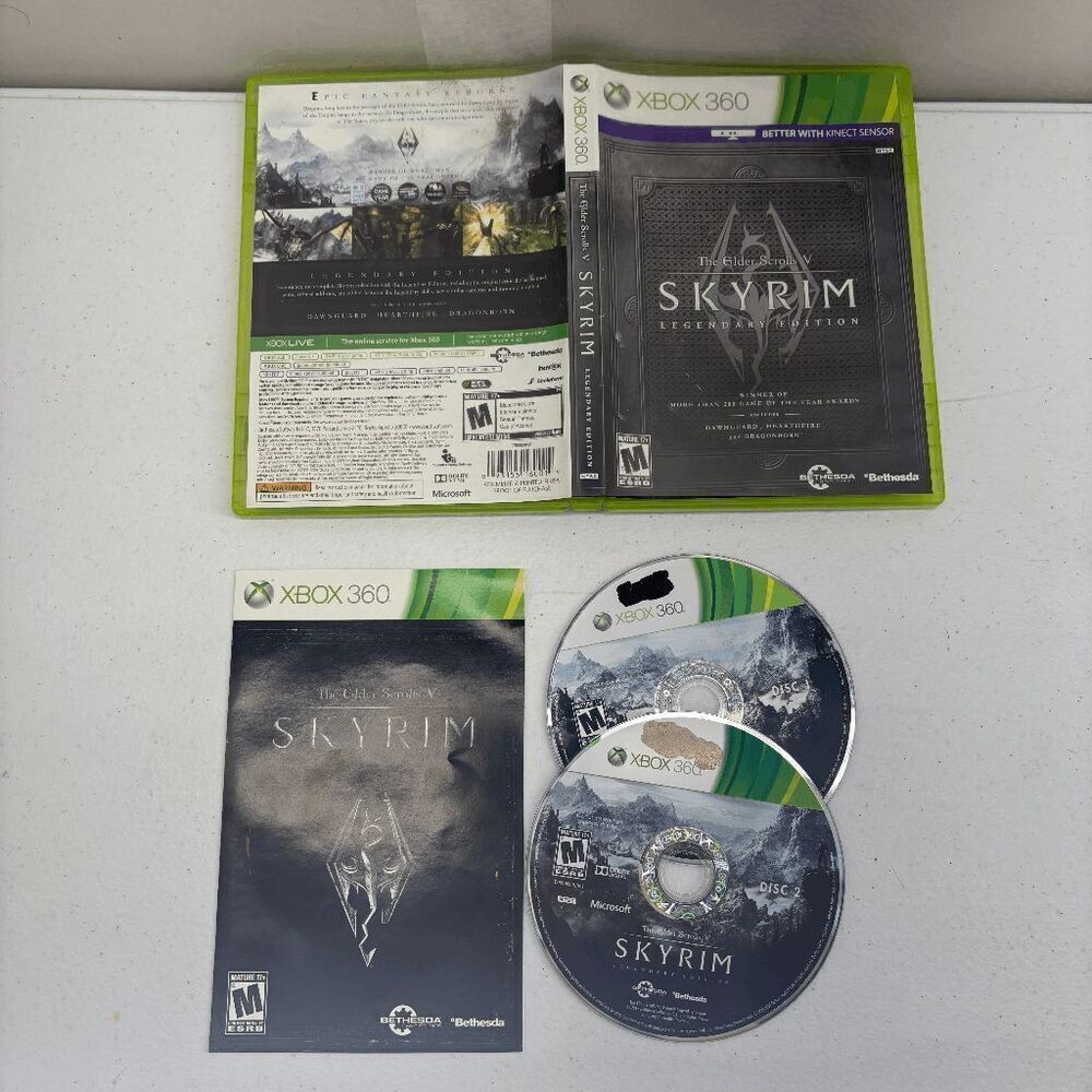 The Elder Scrolls V Skyrim Legendary Edition XBox 360 CIB Complete w Manual